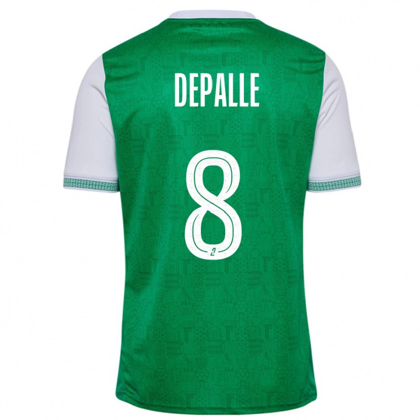 Danxen Kinder Valentin Depalle #8 Grün Weiß Heimtrikot Trikot 2025/26 T-Shirt Österreich