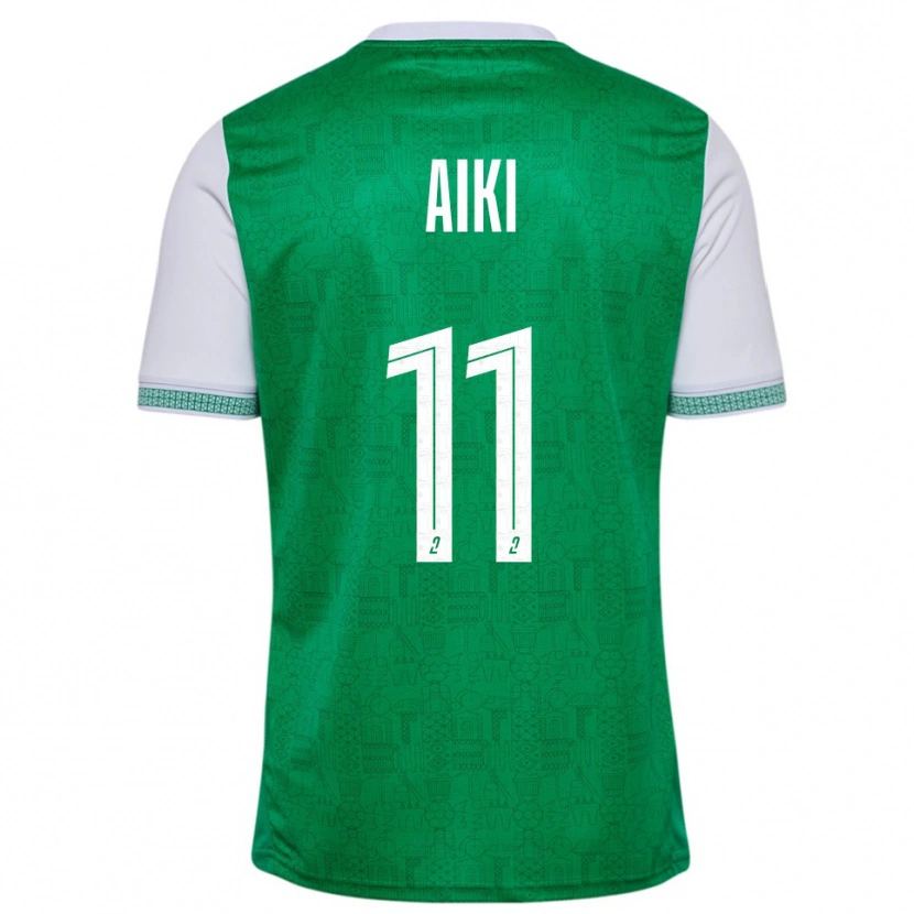 Danxen Kinder Ayman Aiki #11 Grün Weiß Heimtrikot Trikot 2025/26 T-Shirt Österreich
