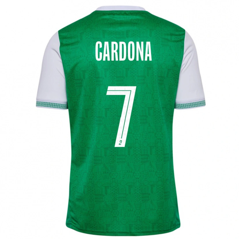 Danxen Kinder Irvin Cardona #7 Grün Weiß Heimtrikot Trikot 2025/26 T-Shirt Österreich