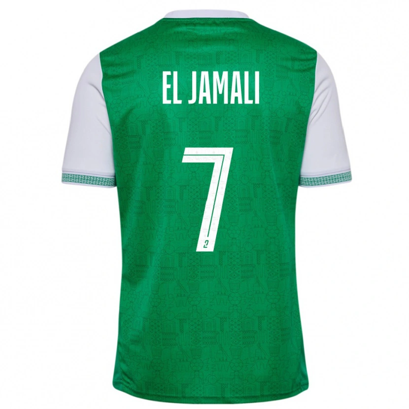 Danxen Kinder Nadir El Jamali #7 Grün Weiß Heimtrikot Trikot 2025/26 T-Shirt Österreich