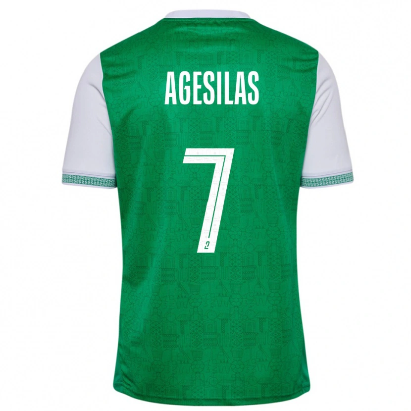 Danxen Kinder Meïvyn Agesilas #7 Grün Weiß Heimtrikot Trikot 2025/26 T-Shirt Österreich