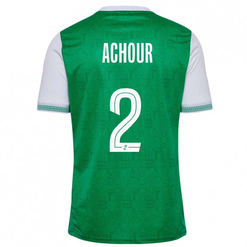 Danxen Kinder Samy Achour #2 Grün Weiß Heimtrikot Trikot 2025/26 T-Shirt Österreich