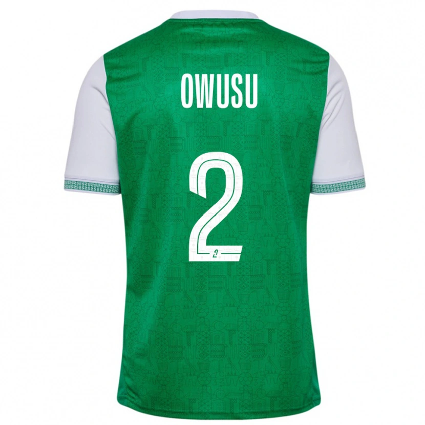 Danxen Kinder Beres Owusu #2 Grün Weiß Heimtrikot Trikot 2025/26 T-Shirt Österreich