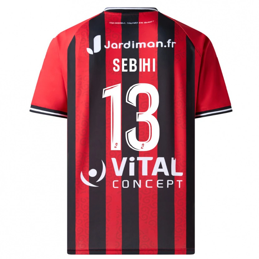 Danxen Kinder Adel Sebihi #13 Rot Schwarz Heimtrikot Trikot 2025/26 T-Shirt Österreich