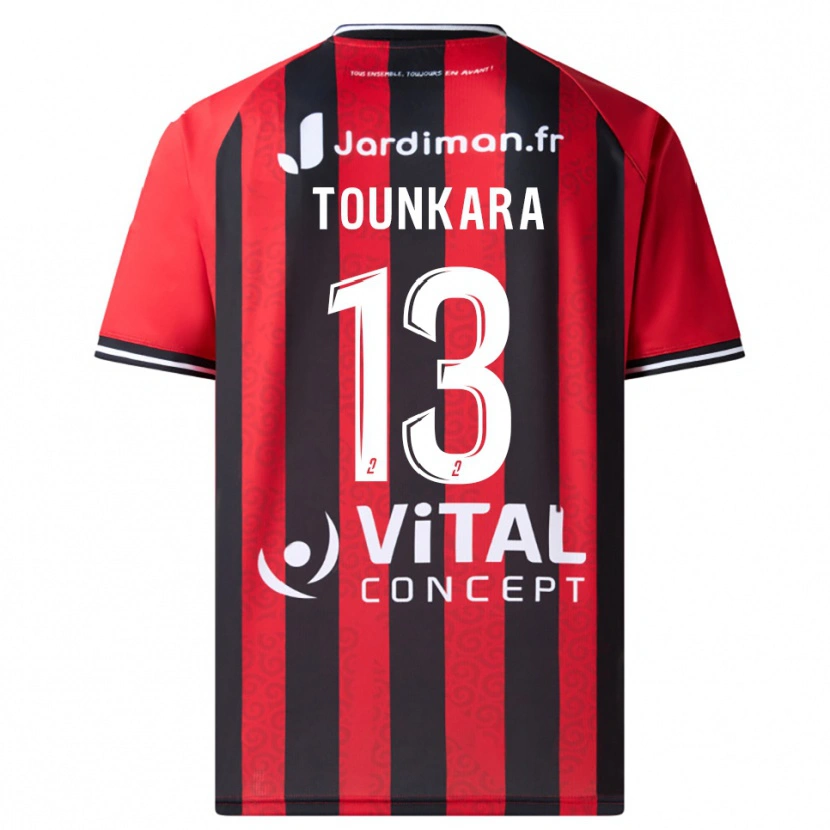 Danxen Kinder Fadiala Tounkara #13 Rot Schwarz Heimtrikot Trikot 2025/26 T-Shirt Österreich