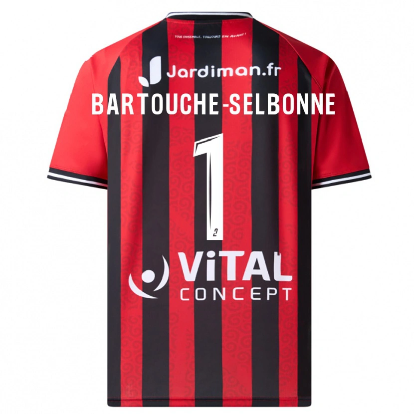 Danxen Kinder Teddy Bartouche-Selbonne #1 Rot Schwarz Heimtrikot Trikot 2025/26 T-Shirt Österreich