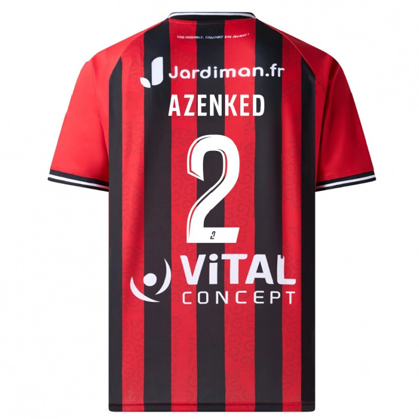 Danxen Kinder Mustapha Azenked #2 Rot Schwarz Heimtrikot Trikot 2025/26 T-Shirt Österreich