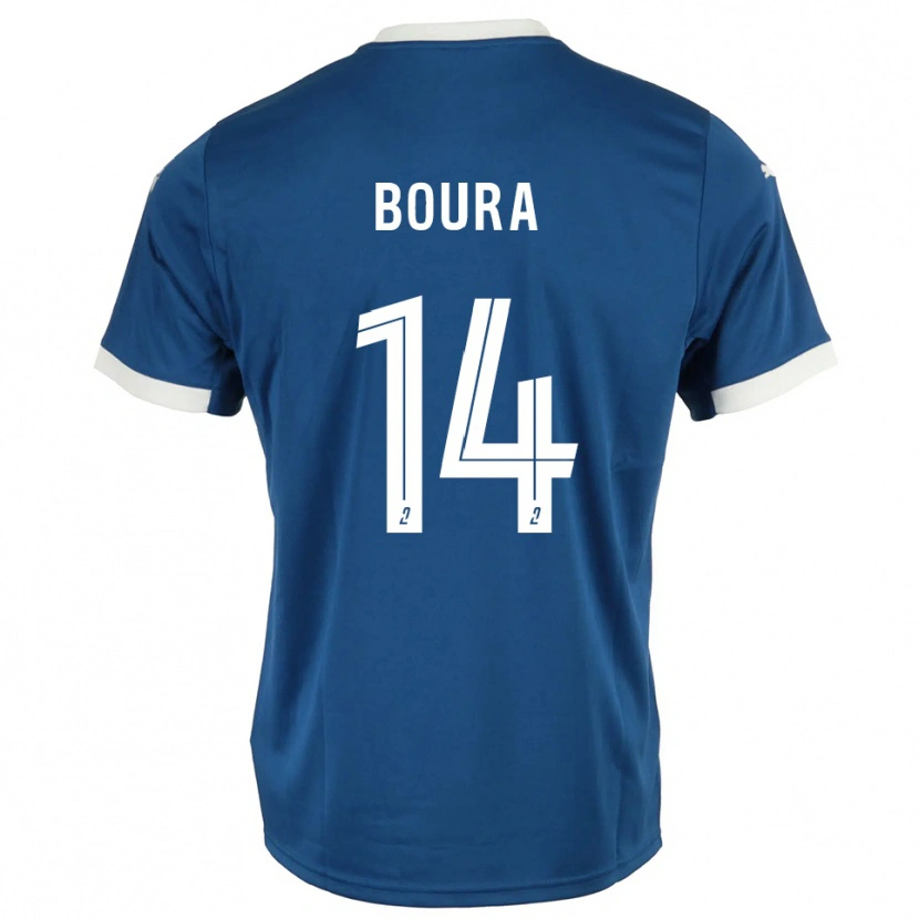 Danxen Kinder Ismaël Boura #14 Blau Weiß Heimtrikot Trikot 2025/26 T-Shirt Österreich
