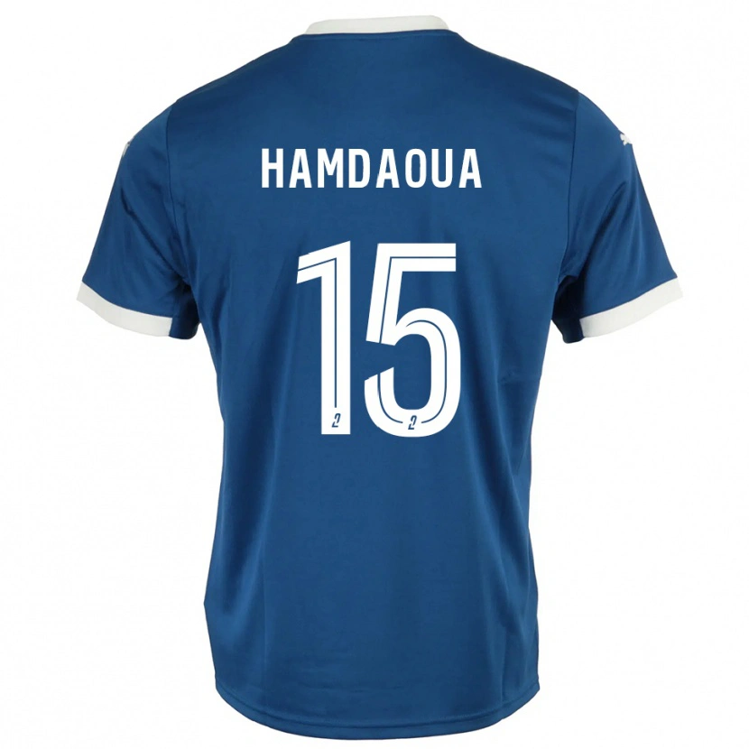 Danxen Kinder Noham Hamdaoua #15 Blau Weiß Heimtrikot Trikot 2025/26 T-Shirt Österreich