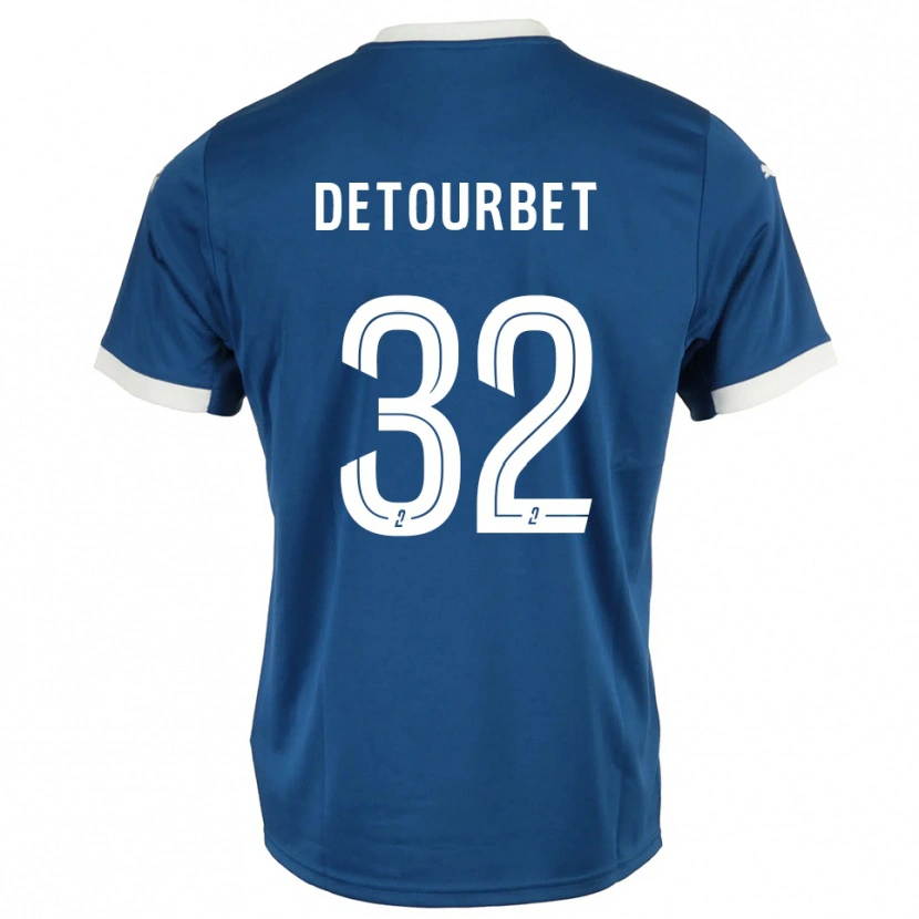 Danxen Kinder Mathys Detourbet #32 Blau Weiß Heimtrikot Trikot 2025/26 T-Shirt Österreich