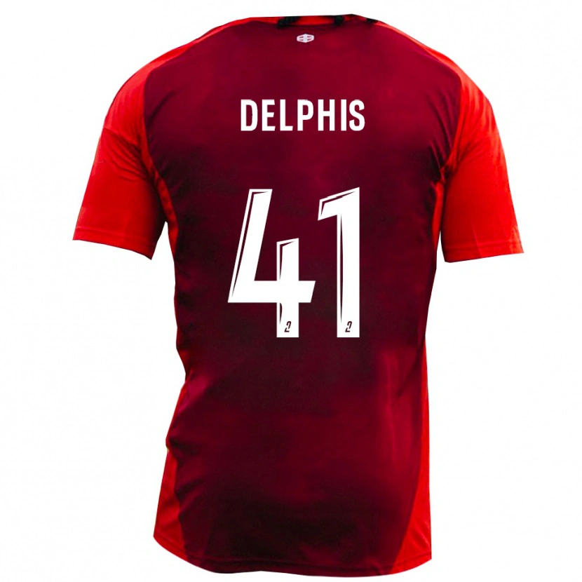 Danxen Kinder Thibault Delphis #41 Rot Burgund Heimtrikot Trikot 2025/26 T-Shirt Österreich