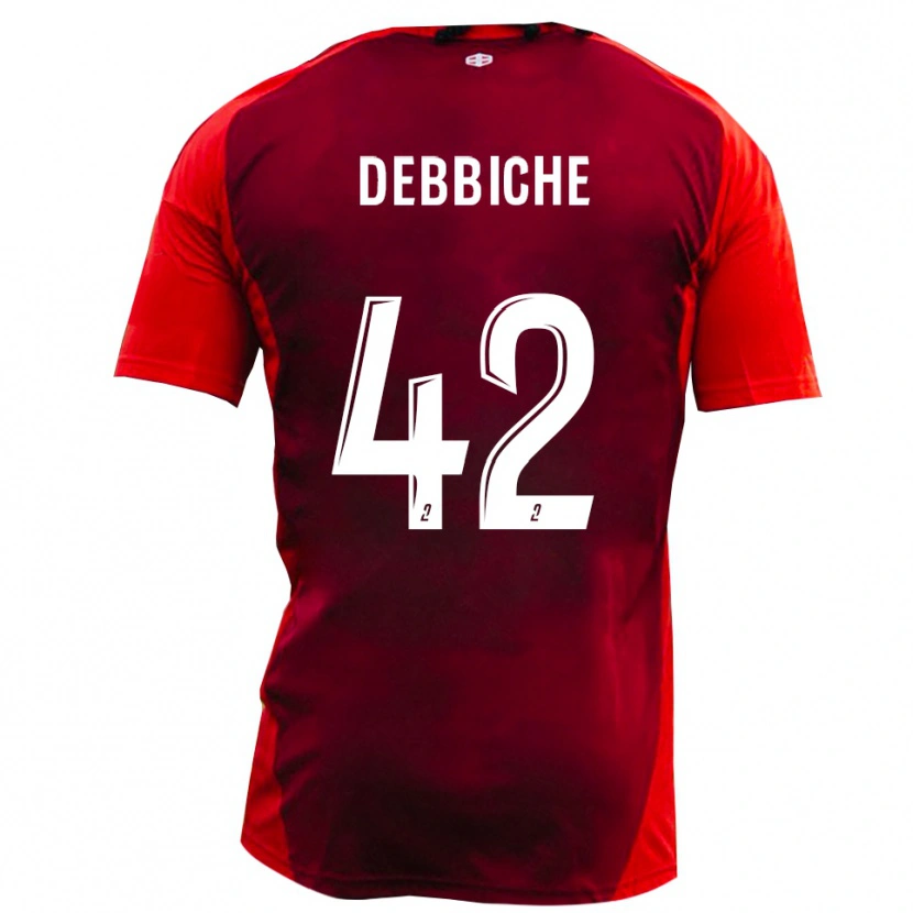 Danxen Kinder Wael Debbiche #42 Rot Burgund Heimtrikot Trikot 2025/26 T-Shirt Österreich