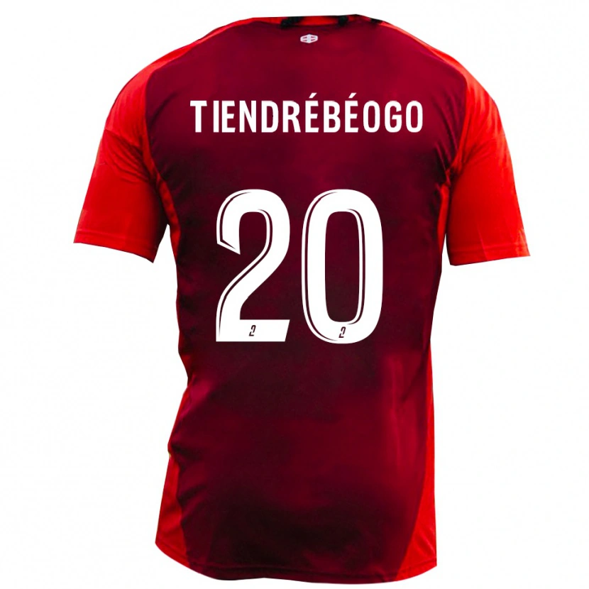 Danxen Kinder Josué Tiendrébéogo #20 Rot Burgund Heimtrikot Trikot 2025/26 T-Shirt Österreich