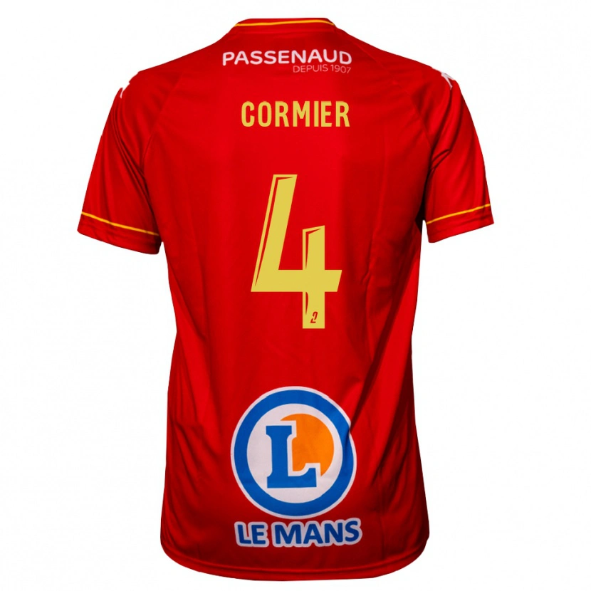 Danxen Kinder Leny Cormier #4 Rot Gelb Heimtrikot Trikot 2025/26 T-Shirt Österreich
