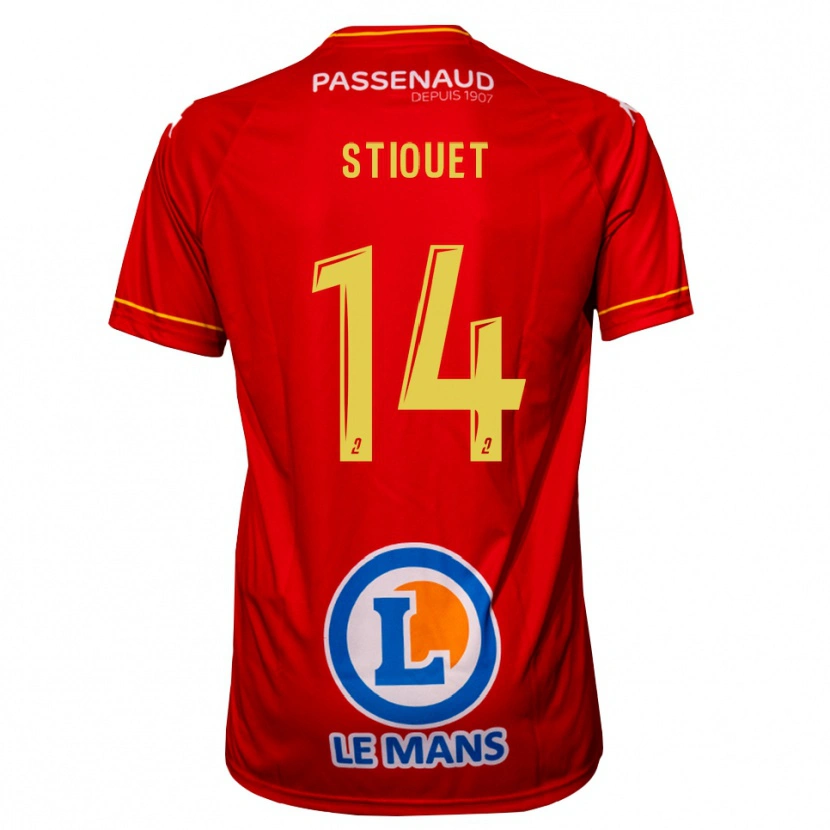 Danxen Kinder Ayoub Stiouet #14 Rot Gelb Heimtrikot Trikot 2025/26 T-Shirt Österreich