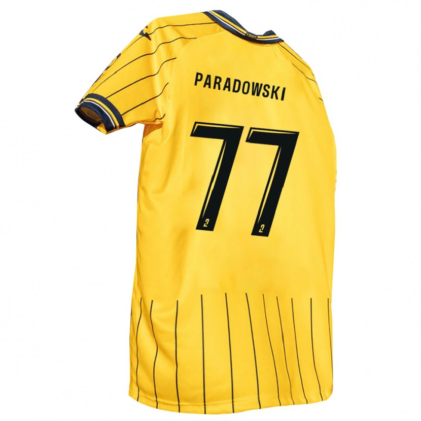 Danxen Kinder Tao Paradowski #77 Gelb Marine Heimtrikot Trikot 2025/26 T-Shirt Österreich