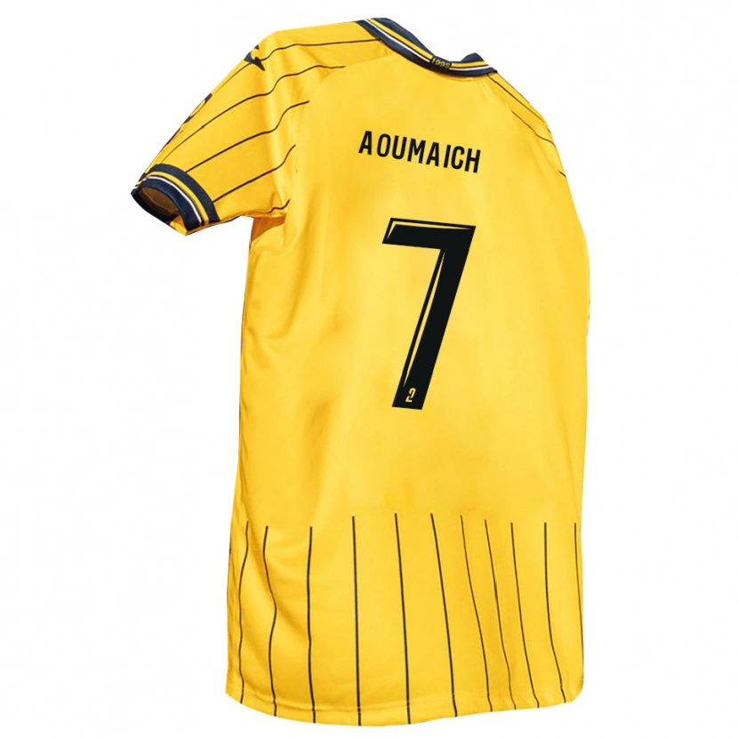 Danxen Kinder Ilias Aoumaich #7 Gelb Marine Heimtrikot Trikot 2025/26 T-Shirt Österreich