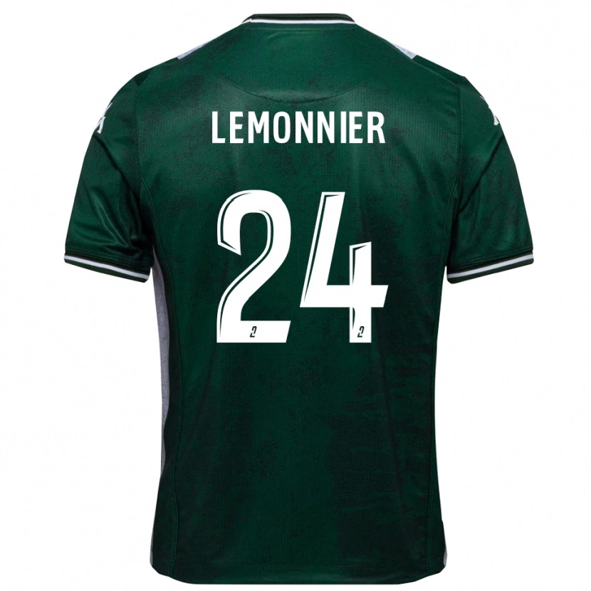 Danxen Kinder Pierre Lemonnier #24 Grün Weiß Heimtrikot Trikot 2025/26 T-Shirt Österreich