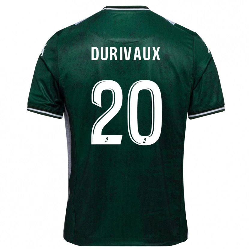 Danxen Kinder Dylan Durivaux #20 Grün Weiß Heimtrikot Trikot 2025/26 T-Shirt Österreich