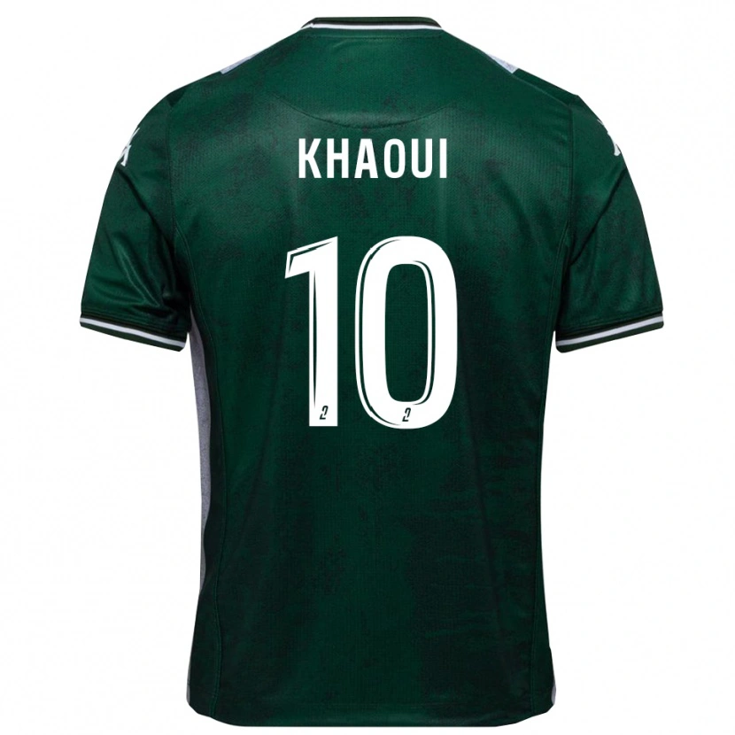 Danxen Kinder Saîf-Eddine Khaoui #10 Grün Weiß Heimtrikot Trikot 2025/26 T-Shirt Österreich