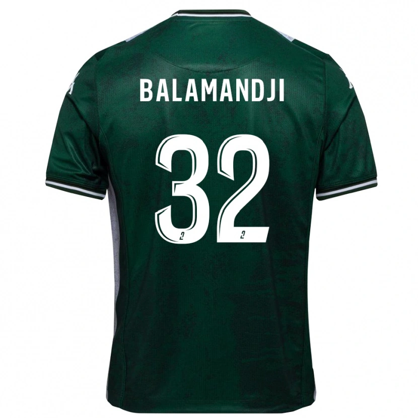 Danxen Kinder Kossingou Balamandji #32 Grün Weiß Heimtrikot Trikot 2025/26 T-Shirt Österreich