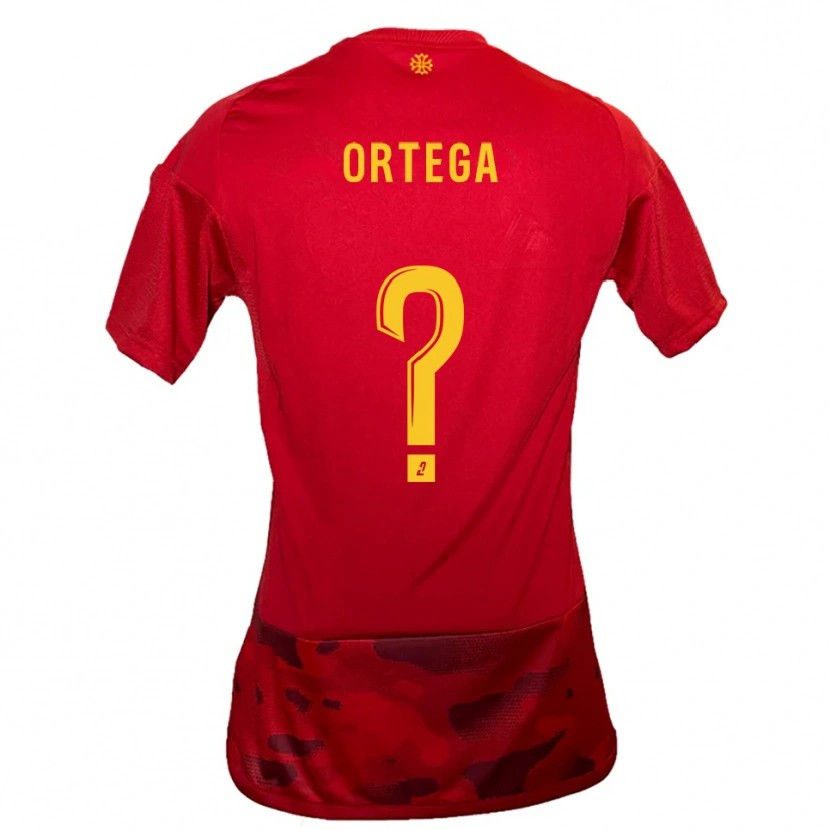 Danxen Kinder Alexis Ortega #0 Rot Gelb Heimtrikot Trikot 2025/26 T-Shirt Österreich