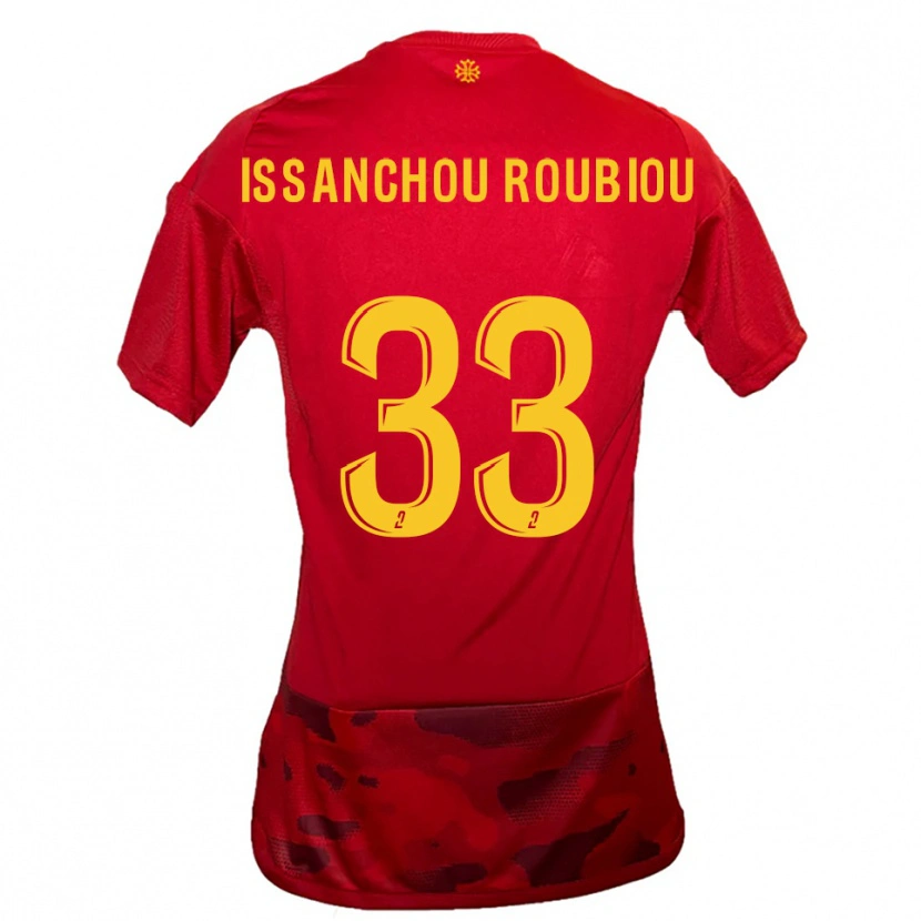 Danxen Kinder Corentin Issanchou Roubiou #33 Rot Gelb Heimtrikot Trikot 2025/26 T-Shirt Österreich