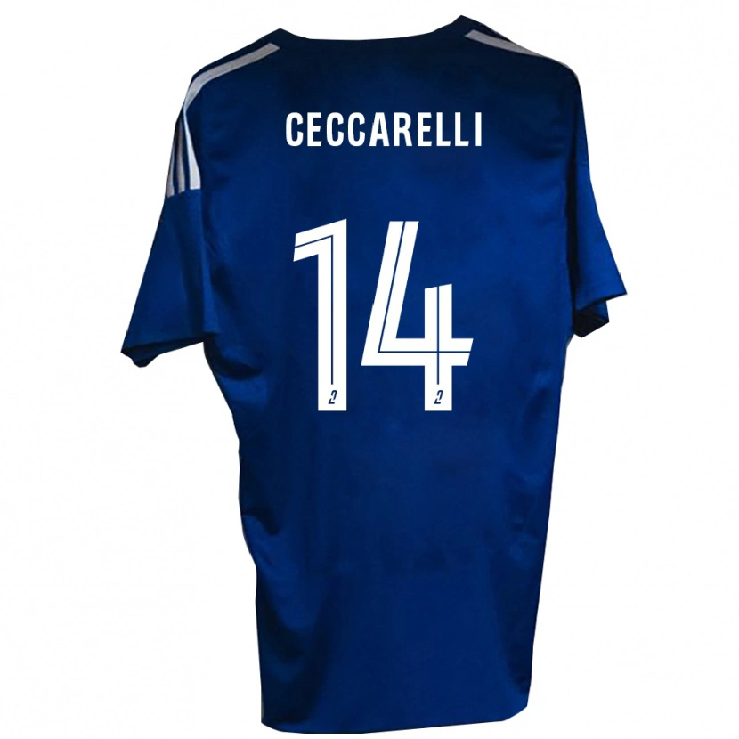 Danxen Kinder Grégory Ceccarelli #14 Blau Weiß Heimtrikot Trikot 2025/26 T-Shirt Österreich