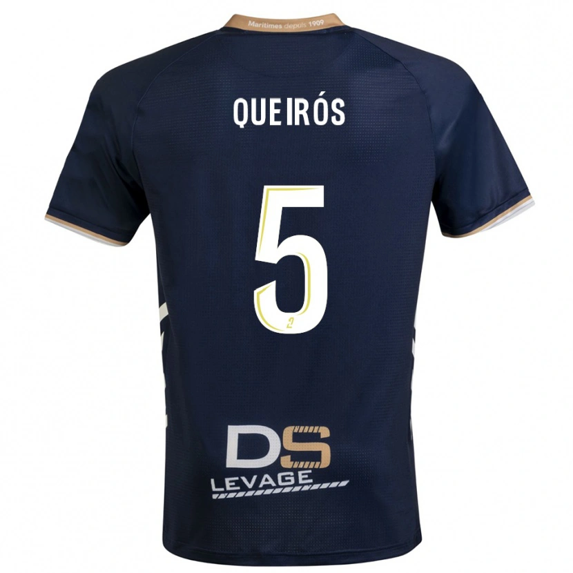 Danxen Kinder Diogo Queirós #5 Marine Gold Heimtrikot Trikot 2025/26 T-Shirt Österreich
