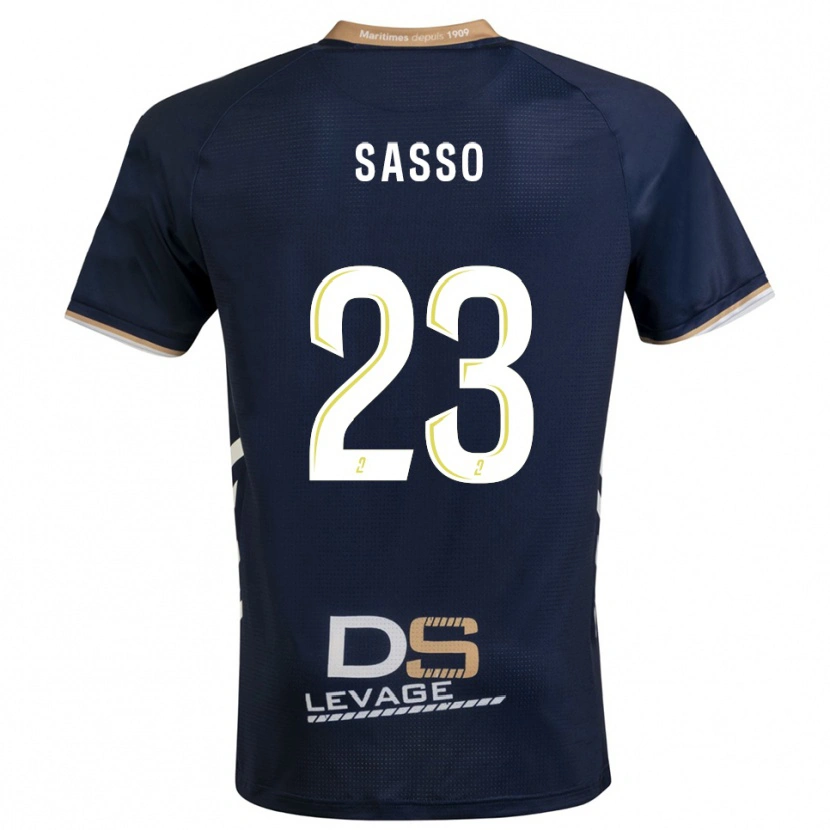 Danxen Kinder Vincent Sasso #23 Marine Gold Heimtrikot Trikot 2025/26 T-Shirt Österreich