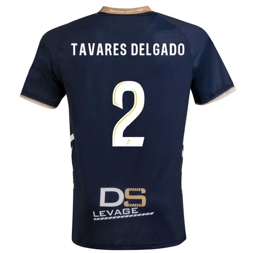 Danxen Kinder Rony Tavares Delgado #2 Marine Gold Heimtrikot Trikot 2025/26 T-Shirt Österreich