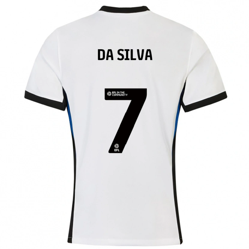 Danxen Kinder Alezandro Da Silva #7 Weiß Blau Auswärtstrikot Trikot 2025/26 T-Shirt Österreich