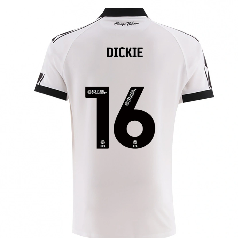 Danxen Kinder Rob Dickie #16 Weiß Schwarz Auswärtstrikot Trikot 2025/26 T-Shirt Österreich