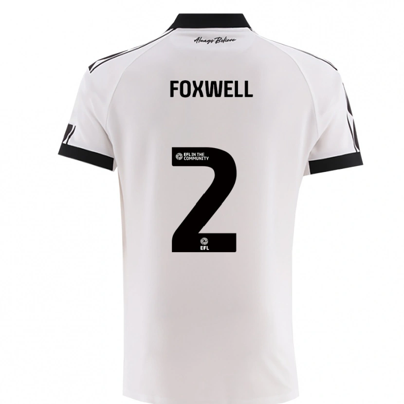 Danxen Kinder Jaiden Foxwell #2 Weiß Schwarz Auswärtstrikot Trikot 2025/26 T-Shirt Österreich