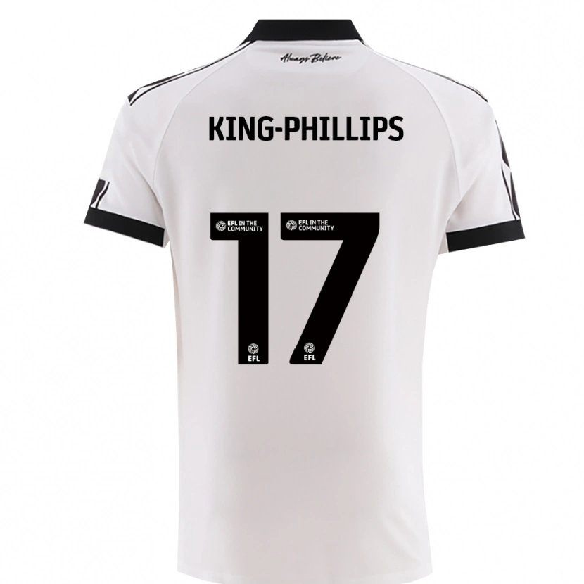 Danxen Kinder Zac King-Phillips #17 Weiß Schwarz Auswärtstrikot Trikot 2025/26 T-Shirt Österreich