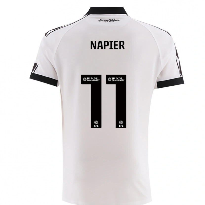 Danxen Kinder Jamie-Lee Napier #11 Weiß Schwarz Auswärtstrikot Trikot 2025/26 T-Shirt Österreich