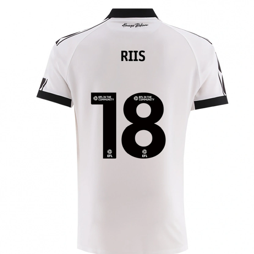Danxen Kinder Emil Riis #18 Weiß Schwarz Auswärtstrikot Trikot 2025/26 T-Shirt Österreich