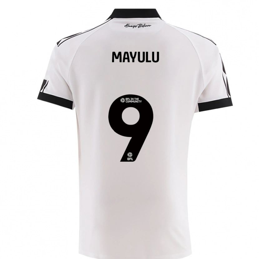 Danxen Kinder Fally Mayulu #9 Weiß Schwarz Auswärtstrikot Trikot 2025/26 T-Shirt Österreich