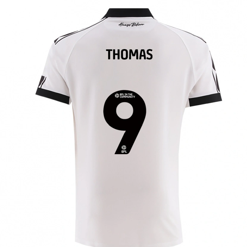 Danxen Kinder Olly Thomas #9 Weiß Schwarz Auswärtstrikot Trikot 2025/26 T-Shirt Österreich