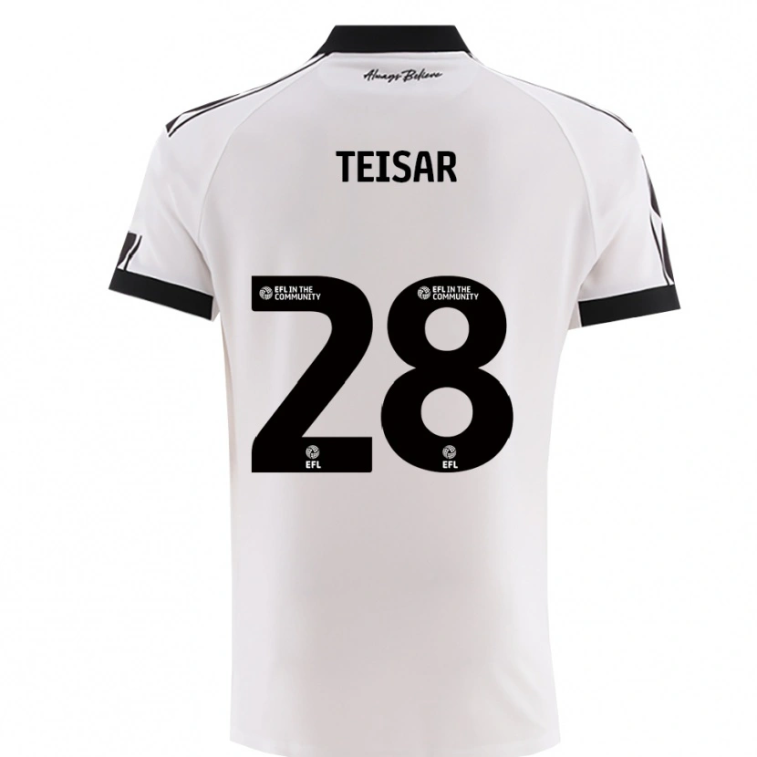 Danxen Kinder Tianna Teisar #28 Weiß Schwarz Auswärtstrikot Trikot 2025/26 T-Shirt Österreich