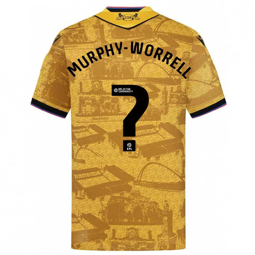 Danxen Kinder Paul Murphy-Worrell #0 Gold Schwarz Auswärtstrikot Trikot 2025/26 T-Shirt Österreich