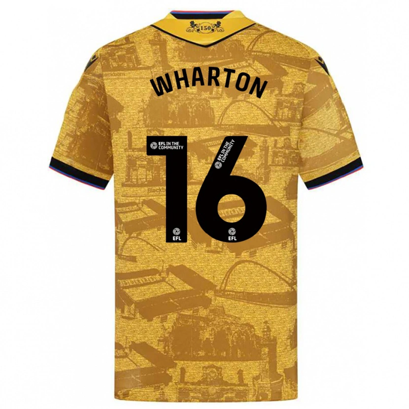 Danxen Kinder Scott Wharton #16 Gold Schwarz Auswärtstrikot Trikot 2025/26 T-Shirt Österreich
