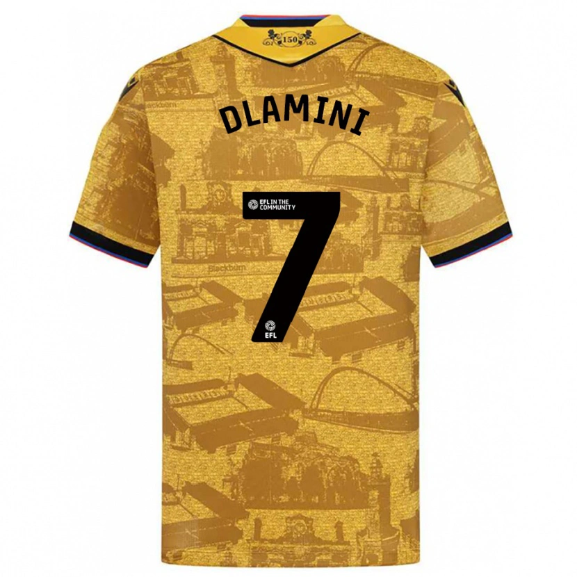 Danxen Kinder Nathan Dlamini #7 Gold Schwarz Auswärtstrikot Trikot 2025/26 T-Shirt Österreich