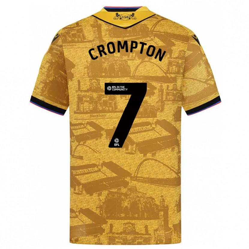 Danxen Kinder Farah Crompton #7 Gold Schwarz Auswärtstrikot Trikot 2025/26 T-Shirt Österreich