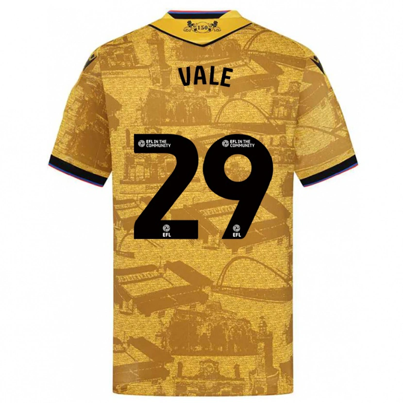 Danxen Kinder Jack Vale #29 Gold Schwarz Auswärtstrikot Trikot 2025/26 T-Shirt Österreich