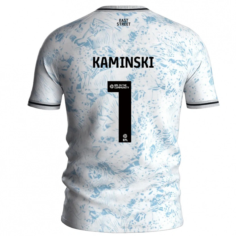 Danxen Kinder Thomas Kaminski #1 Weiß Himmelblau Auswärtstrikot Trikot 2025/26 T-Shirt Österreich
