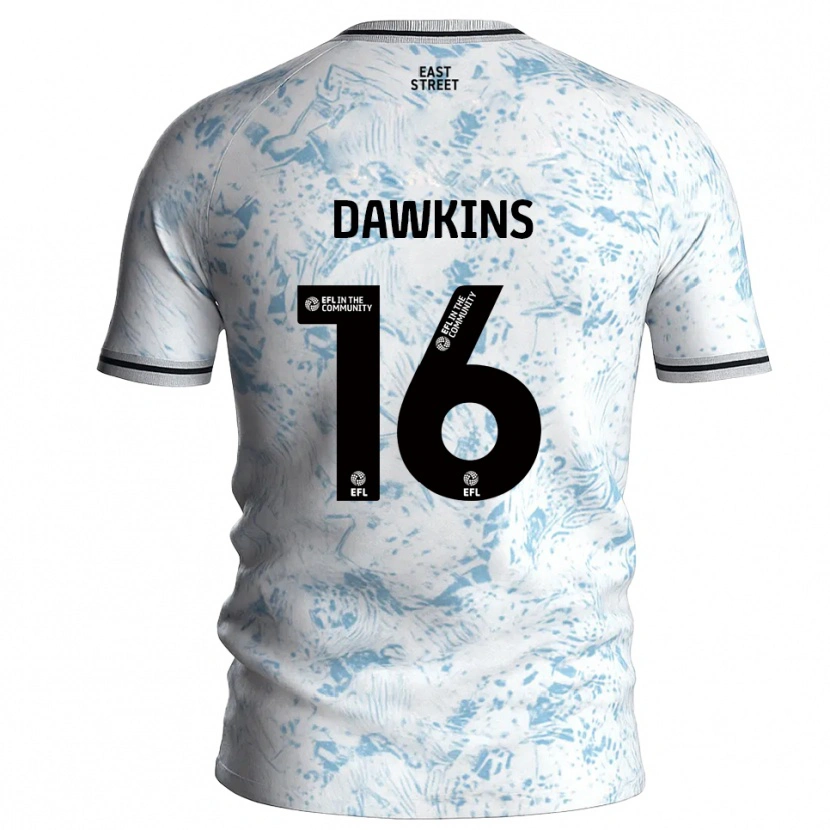 Danxen Kinder Marley Dawkins #16 Weiß Himmelblau Auswärtstrikot Trikot 2025/26 T-Shirt Österreich
