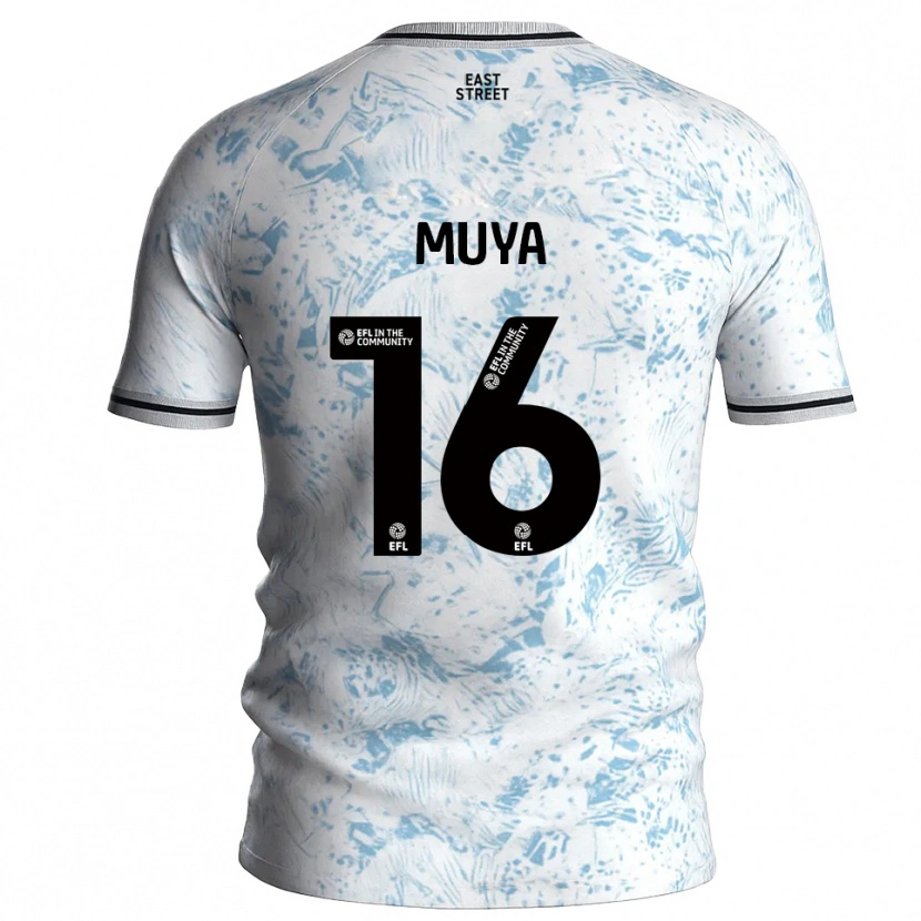 Danxen Kinder Karin Muya #16 Weiß Himmelblau Auswärtstrikot Trikot 2025/26 T-Shirt Österreich