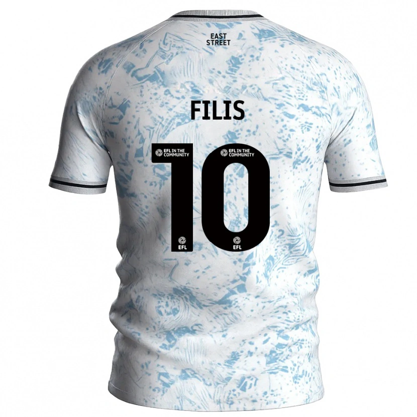 Danxen Kinder Melisa Filis #10 Weiß Himmelblau Auswärtstrikot Trikot 2025/26 T-Shirt Österreich
