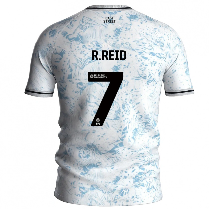 Danxen Kinder Reuben Reid #7 Weiß Himmelblau Auswärtstrikot Trikot 2025/26 T-Shirt Österreich
